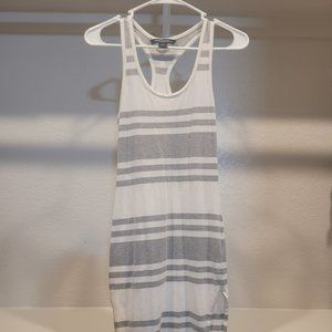 French Connection - White and Gray Body Con Dress